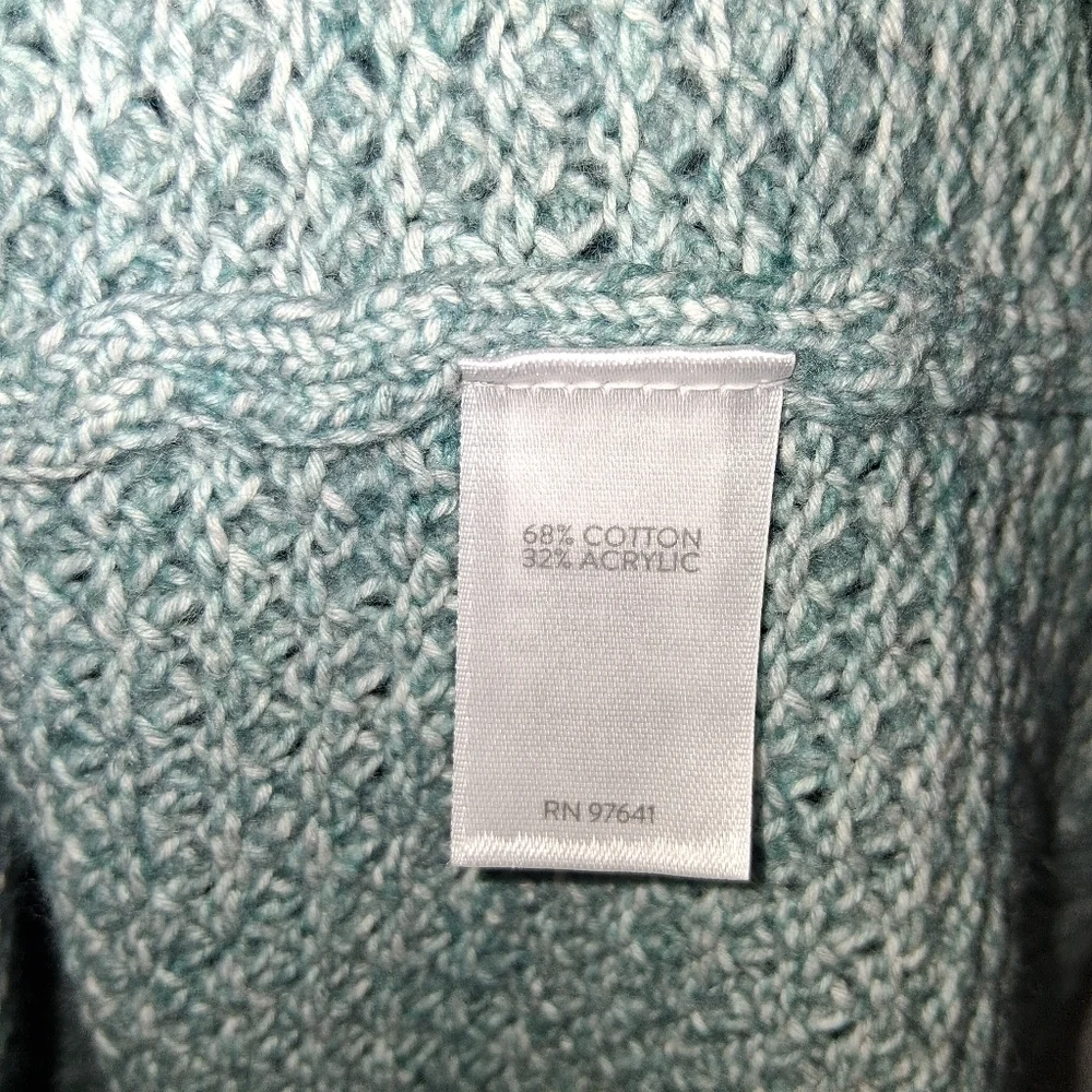 J Jill NWT Light Blue Textured Knit Cotton Blend Sweater Vest 2X